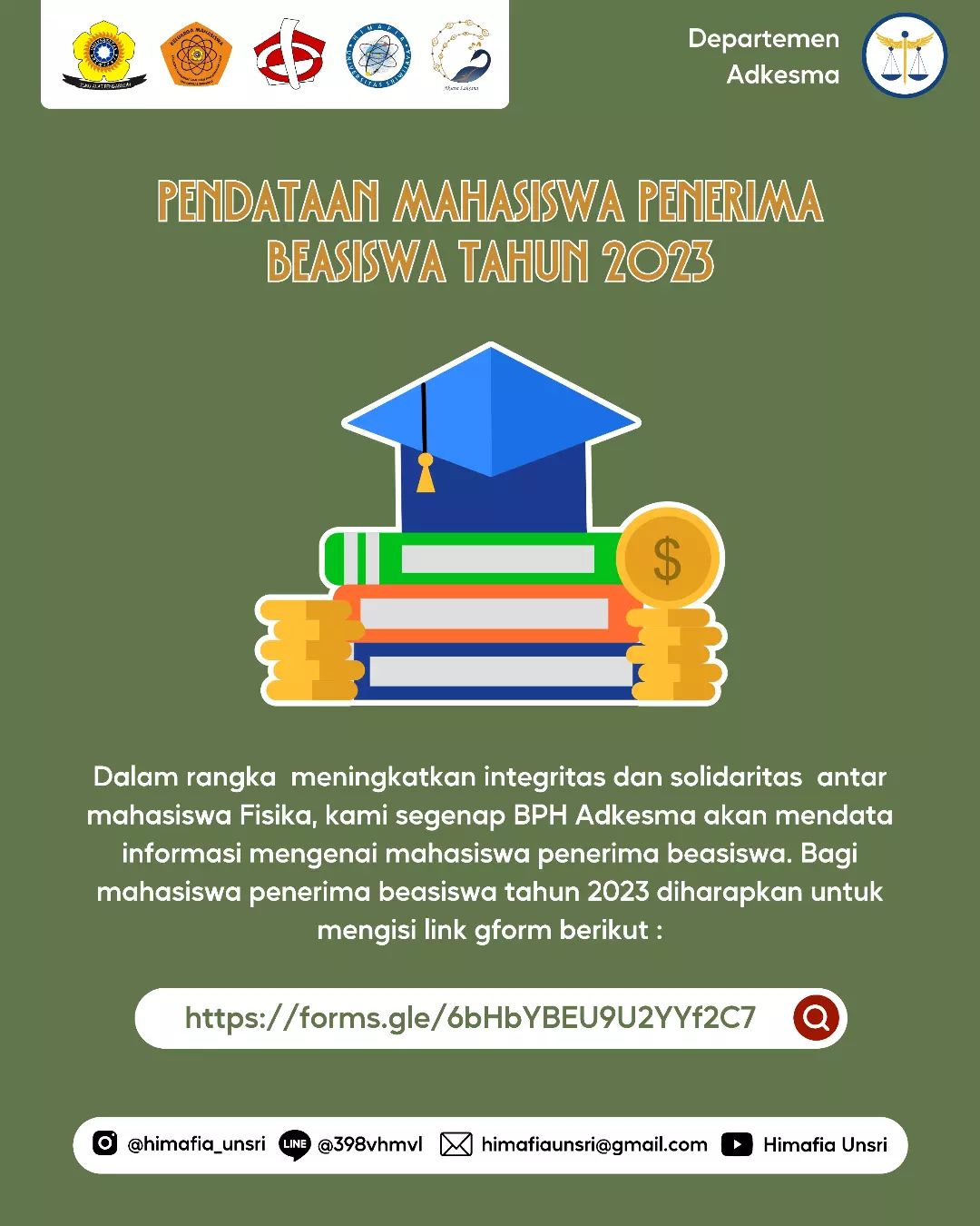 [Sekilas Info Adkesma #15: Pendataan Mahasiswa Penerima Beasiswa]